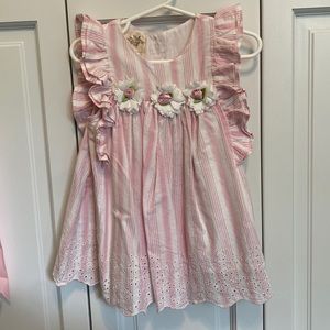 Pink and White Striped Dress